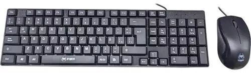 [204648] KIT TECLADO Y MOUSE USB LEADERTECH OPTICO ESPAÑOL NEGRO K-4401B