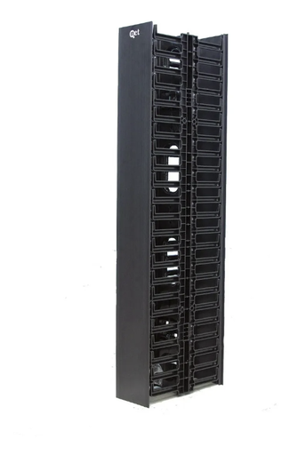 [204650] ORGANIZADOR VERTICAL QNET FRENTE ATRAS 80MMX160MM 1MTS QNET-OV-1M