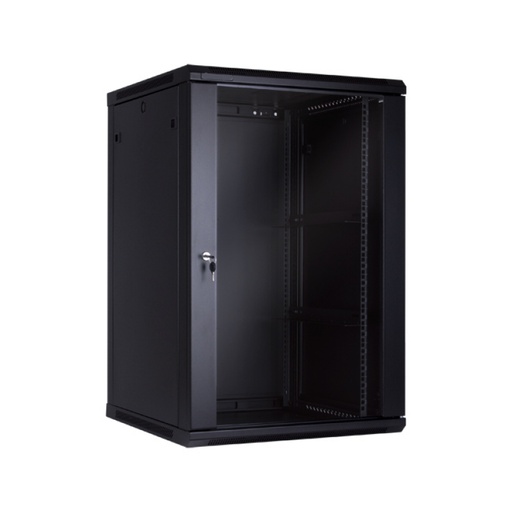 [204657] RACK CERRADO GABINETE QNET 18 UNIDADES ABATIBLE MEDIDAS 60CM DE PROFUNDIDAD QNETWCDS18