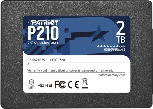 [204674] DISCO DURO SOLIDO | PATRIOT | 2TB | SSD | 2.5" | 3D NAND | SATA 3 | P210S2TB25