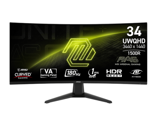 [204732] MONITOR | MSI | MAG | 346CQ | 34" | 180HZ | UWQHD | 3440x1440