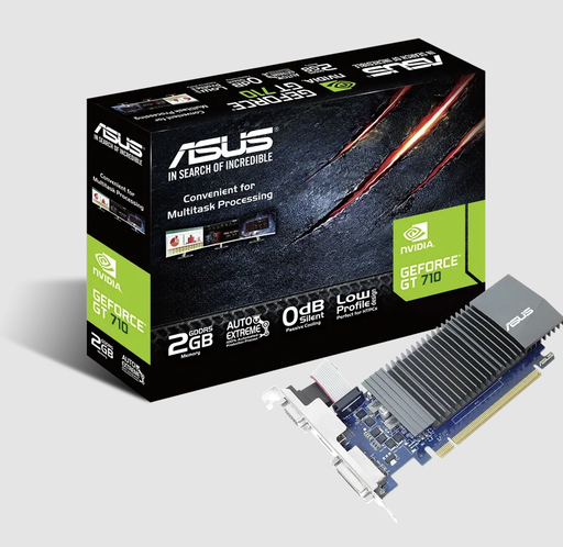 [204781] TARJETA DE VIDEO ASUS GEFORCE GT710 | 2GB DDDR5 | 64BIT | VGA DVI-D HDMI