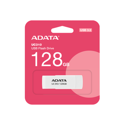 [204808] PENDRIVE FLASH DRIVE ADATA 128GB USB 3.0 GEN 1 COLOR BLANCO UC-310-128G-RWH