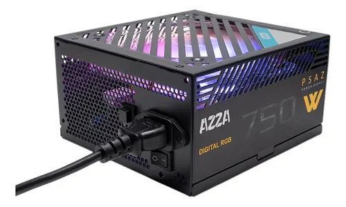 [204816] FUENTE DE PODER CERTIFICADA AZZA 850W 80+GOLD ATX 3.0 FCC | 100-240V | MODULAR | NEGRO | PSAZ-850(3.0)-L