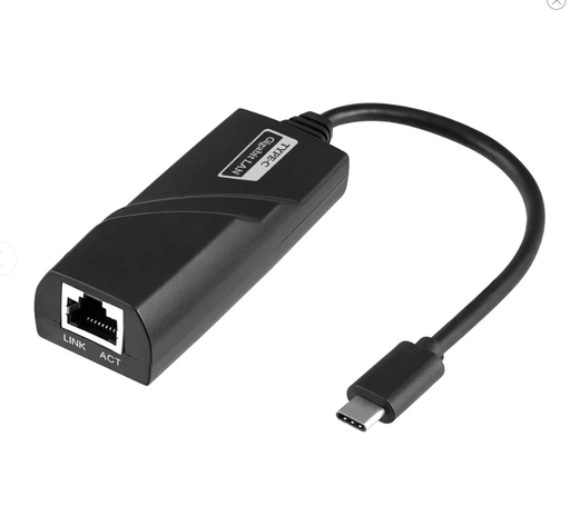 [204826] CABLE ADAPTADOR ARGOM TIPO C A RJ45 GIGABIT NEGRO ARG-CB-0062
