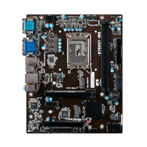 [204836] TARJETA MADRE ECS B760H7-M LGA1700 | 2XDDR5-6400| 3X SATA | 2X M.2 | 3X PCIE | 6X USB | 3X RGB | HDMI - VGA GEN 14 | 13 | 12