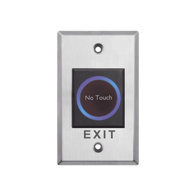 [204852] BOTON DE SALIDA HIKVISION DS-K7P07 SIN CONTACTO | METALICO | INDICADOR LED | NO TOUCH 4X2 | NO|NC