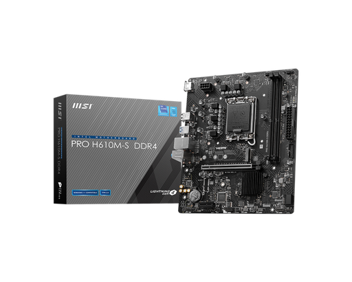 [204894] TARJETA MADRE MSI H610M-S | DDR4 3200 | LGA 1700 | 2X SATA | 1X M.2 | PCIEXPRESS | HDMI | 14TH|13TH|12TH