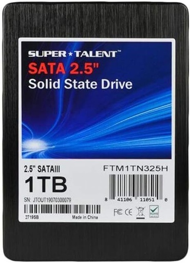 [204913] DISCO DURO SOLIDO SUPER TALENT 1TB SSD 2.5" SATA FTM1TN325H