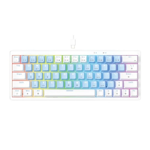 [204966] TECLADOFANTECH ATOM X63 MK611 CABLEADO (AME AZUL) SW-ROSIE