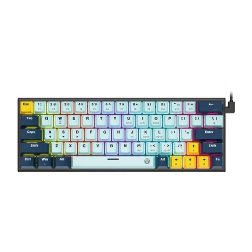 [204982] TECLADO FANTECH ATOM63 MK874V2 CABLEADO (AZUL SKY) SW-AZUL