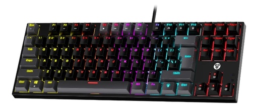 [204987] TECLADO FANTECH ATOM87 MK876V2 CABLEADO NEGRO SW-AZUL