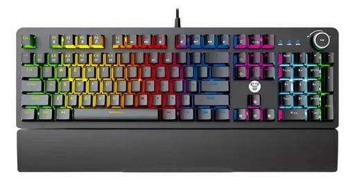 [204991] TECLADO FANTECH MAX POWER MK853V2 CABLEADO NEGRO SW-ROJO