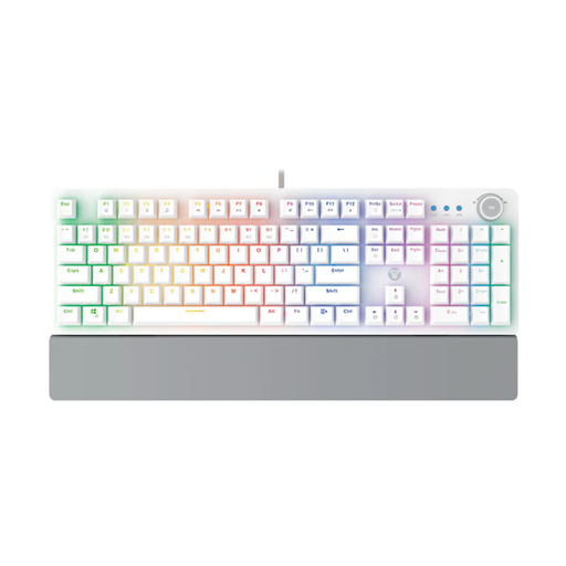 [204992] TECLADO FANTECH MAX POWER MK853V2 CABLEADO BLANCO SW-AZUL
