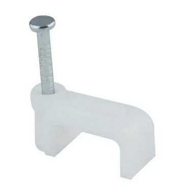 [205003] GRAPAS PLASTICAS PARA CABLE CUADRADA WIREPLUS 5MM 100 UNIDADES WP-GPCC-5