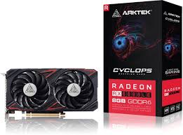 [205040] TARJETA DE VIDEO ARKTEK CYCLOPS AMD RADEON RX6600 8GB| GDDR6| 128BIT| 1626-2491MHZ| PCLE4| HDMI-3XDP
