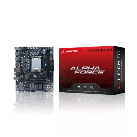 [205043] TARJETA MADRE ARKTEK H610M LGA1700 | 2XDDR4-3200 | 1XM.2 | 2X PCIE | AUDIO HD 7.1 | UHD 600 | 6X USB | HDMI - VGA - DP