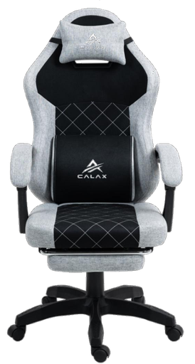 [205101] SILLA GAMING CALAX D1146 ERGONOMICA CON REPOSA CABEZA | REPOSA BRAZOS | POSA PIE | GRAY-BLACK
