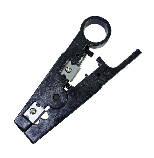 [205109] PELA CABLE COAXIAL RG6 RG59 UTP RED DOBLE CORTE AJUSTABLE