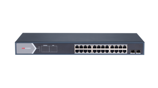 [205130] SWITCH 24 PUERTOS POE HIKVISION DS-3E1526P-EI|M GIGABIT | 10|100|1000 MBPS SFP UPLINK POE+ POTENCIA 370W HASTA 250 METROS