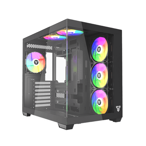[205134] CASE GAMING FANTECH LUMINA CG85 ATX + 6 FANS NEGRO