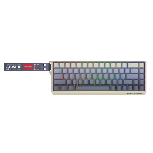 [205141] TECLADO FANTECH ATOM HE68 PRO MK922 CABLEADO BEIGE SWITCH MAGENITCO ESMERALDA