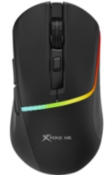 [205220] MOUSE INALAMBRICO XTRIKE ME GW-322 BK OPTICA/6 BOTON/DPI:1200-2400-3200/2.4G/Bluetooth/RGB-7/NEGRO