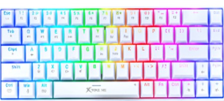 [205259] TECLADO MECANICO GAMING RGB XTRIKE ME GK-995W WH  68KEYS/TRI-MODE WIRED/2.4G/BLUETOOTH MECHANICAL KEYBOARD/2000MAH 