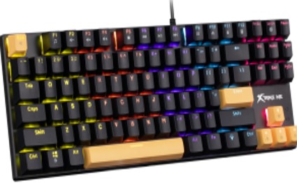 [205271] TECLADO MECANICO GAMING RGB XTRIKE ME GK-989 7 TECLAS DE RESPUESTO 26 KEYS ANTI-GHOSTING/87 KEYS/ RGB-12/SWI-RED/USB/NEGRO