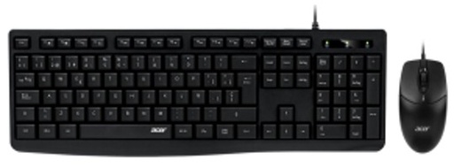 [205290] COMBO TECLADO Y MOUSE ALAMBRICO USB ACER EAK040 BK SP ESPAÑOL NEGRO 