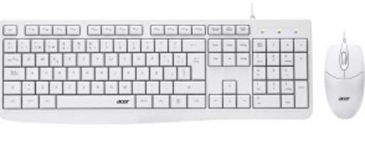 [205291] COMBO TECLADO Y MOUSE ALAMBRICO USB ACER EAK040 WT SP ESPAÑOL BLANCO