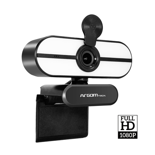 [205330] CAMARA WEBCAM ARGOM CAM45 | HD 1080P | ANGULO ANCHO |MICROFONO USB | NEGRO